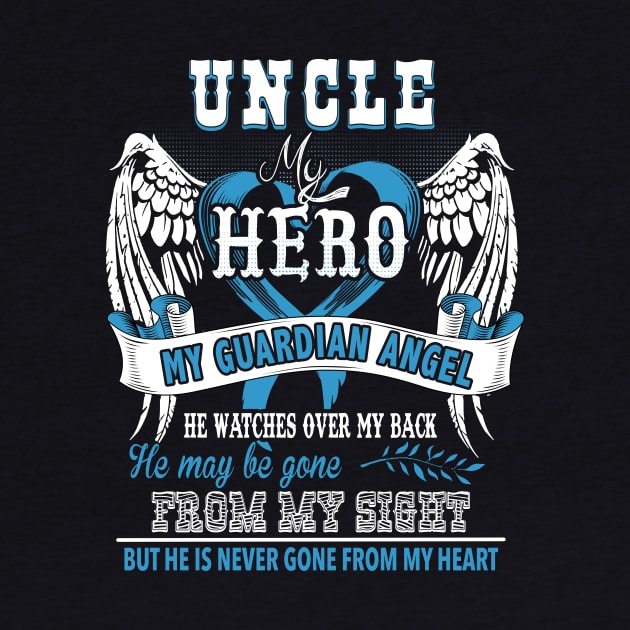 Uncle my hero my guardian angle he watches over my back he may be gone from my sight but he is never gone from my heart by vnsharetech